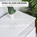 TV Stands, Thane 71" TV Stand with LED Backlighting in Glossy White - Seasonal Overstock