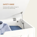 Timber Nest 100L Storage Bench Chest Toy Storage Box  - White Wood Grain