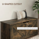 Timber Nest 127L Storage Bench Chest Toy Storage Box  - Brown Wood Grain