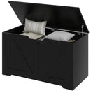 Timber Nest 100L Storage Bench Chest Toy Storage Box  - Black Wood Grain