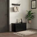 Timber Nest 100L Storage Bench Chest Toy Storage Box  - Black Wood Grain