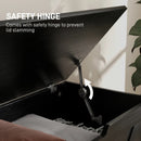 Timber Nest 100L Storage Bench Chest Toy Storage Box  - Black Wood Grain