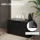 Timber Nest 100L Storage Bench Chest Toy Storage Box  - Black Wood Grain