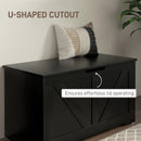 Timber Nest 100L Storage Bench Chest Toy Storage Box  - Black Wood Grain