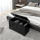 Timber Nest 100L Storage Bench Chest Toy Storage Box  - Black Wood Grain