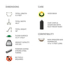 Premium Brazilian Style Double Hammock with Universal Stand