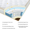 Ultraflex LUSH- 12" Orthopedic Eurotop Pocket Coil Premium Foam Encased, Eco-friendly Hybrid Mattress (Made in Canada) with Waterproof Mattress Protector