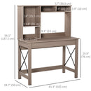Varden Bay Computer Desk with Hutch and Shelf Storage - Brown
