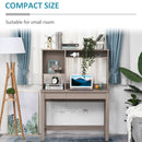 Varden Bay Computer Desk with Hutch and Shelf Storage - Brown