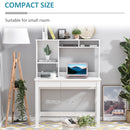 Varden Bay Computer Desk with Hutch and Shelf Storage - White