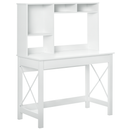 Varden Bay Computer Desk with Hutch and Shelf Storage - White