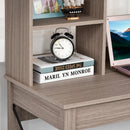 Varden Bay Computer Desk with Hutch and Shelf Storage - Brown