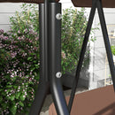 Verdana 3 Seater Patio Swing for Porch or Backyard with Adjustable Canopy, Brown