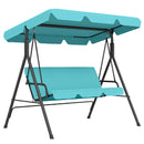 Verdana 3 Seater Patio Swing for Porch or Backyard with Adjustable Canopy, Teal