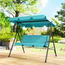 Verdana 3 Seater Patio Swing for Porch or Backyard with Adjustable Canopy, Teal