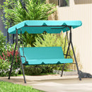 Verdana 3 Seater Patio Swing for Porch or Backyard with Adjustable Canopy, Teal