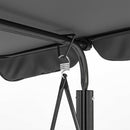 Verdana 3 Seater Patio Swing for Porch or Backyard with Adjustable Canopy, Black