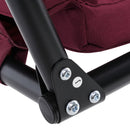 Verdana 3 Seater Patio Swing for Porch or Backyard with Adjustable Canopy, Wine Red