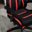 Vinsetto Gaming Chair, Ergonomic Computer Chair with Footrest, Headrest, Recliner Swivel Seat with Adjustable Height, Black & Red