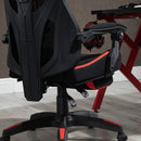Vinsetto Gaming Chair, Ergonomic Computer Chair with Footrest, Headrest, Recliner Swivel Seat with Adjustable Height, Black & Red