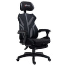 Vinsetto Gaming Chair, Ergonomic Computer Chair with Footrest, Headrest, Recliner Swivel Seat with Adjustable Height, Black
