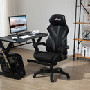 Vinsetto Gaming Chair, Ergonomic Computer Chair with Footrest, Headrest, Recliner Swivel Seat with Adjustable Height, Black