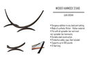 Deluxe Polyester Rope Hammock with Wicker Stand