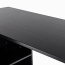 Wexley Hill Adjustable L-Shape Corner or Straight Home Office Desk with Shelf and Drawers - Black