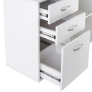 Wexley Hill Adjustable L-Shape Corner or Straight Home Office Desk with Shelf and Drawers - White