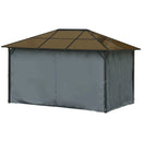 Gazebos, Windermere Hills 10' x 13' Hard Top Gazebo with Polycarbonate Roof Panels and Aluminum Steel Frame - Seasonal Overstock