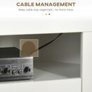 TV Stand, Zahra White 40" Corner TV Stand with LED Lighting - Seasonal Overstock