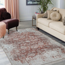 Terach Rust Weathered Oriental Washable Area Rug by Sahara Designs - Seasonal Overstock