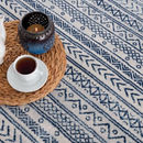 Paytyn Ivory / Blue Modern Area Rug by Casper Studio - Seasonal Overstock