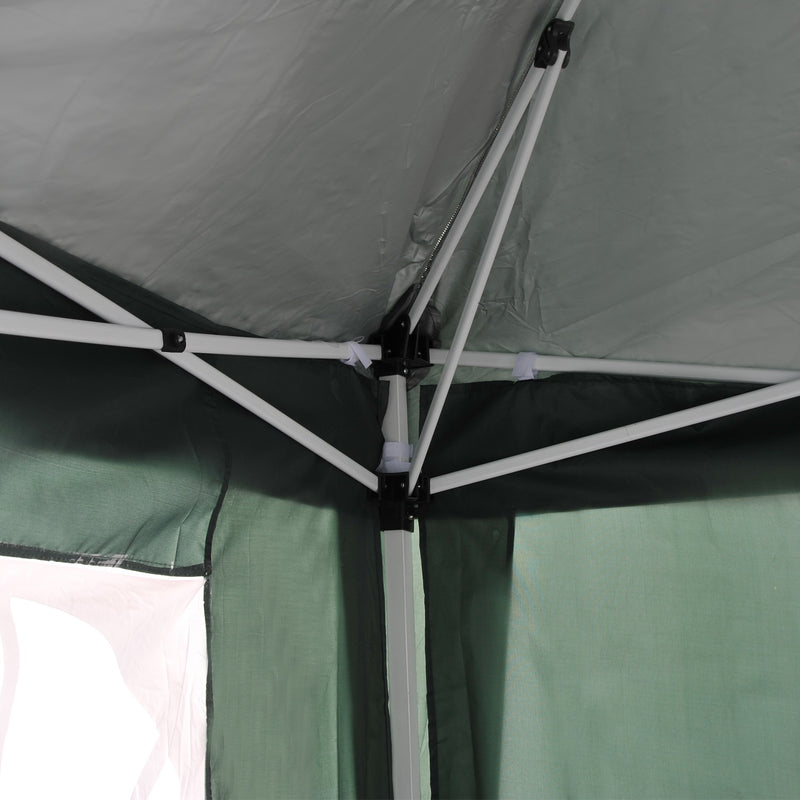 6.6' x 6.6' Pop-Up Canopy Tent Green - Seasonal Overstock