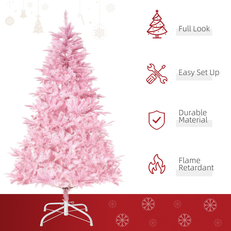 6ft Pink Artificial Christmas Tree - Seasonal Overstock