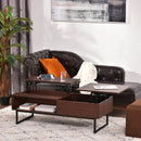 Coffee Tables, Cody Dual Lift Top Modern Coffee Table with Hidden Storage - Brown - Seasonal Overstock