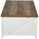 Elianna White Farmhouse Coffee Table - Seasonal Overstock