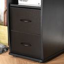 Esme Modern Computer Desk with Storage Drawers and Keyboard Tray - Black - Seasonal Overstock