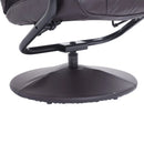 Kenton Faux Leather Chair and Ottoman - Brown - Seasonal Overstock