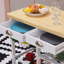 Kitchen Cart, Kinsley Rolling Kitchen Cart - White - Seasonal Overstock