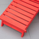 Layton Red Folding Adirondack Chair with Retractable Lounger - Seasonal Overstock