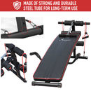 Workout Benches, Adjustable Sit-Up Bench with Resistance Bands - Seasonal Overstock