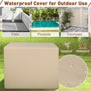 Stanford 34.5" Square Grey Faux Stone LP Fire Table with Lava Rocks and Cover - 50,000 BTU - Seasonal Overstock