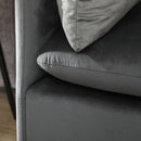 Sofas, Veta 83" Grey Velvet Reversible Sectional Sofa with Chaise - Seasonal Overstock