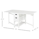 Dining Tables, Ethena Drop-Leaf Table in White - Seasonal Overstock