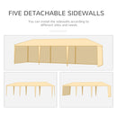 10' x 29' White Party Canopy Tent with 5 Wall Panels - Seasonal Overstock