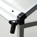 Greenhouses, 10' x 6.2' Walk-In Aluminum Frame Greenhouse with Polycarbonate Panels, Swing Door - Silver - Seasonal Overstock