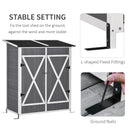 54.75" x 29.5" x 63" Grey Wood Garden Storage Shed - Seasonal Overstock