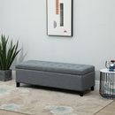 Benches, Isra 51" Grey Upholstered Storage Bench - Seasonal Overstock