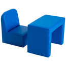 Kids 2 in 1 Table and Chair Set - Blue - Seasonal Overstock
